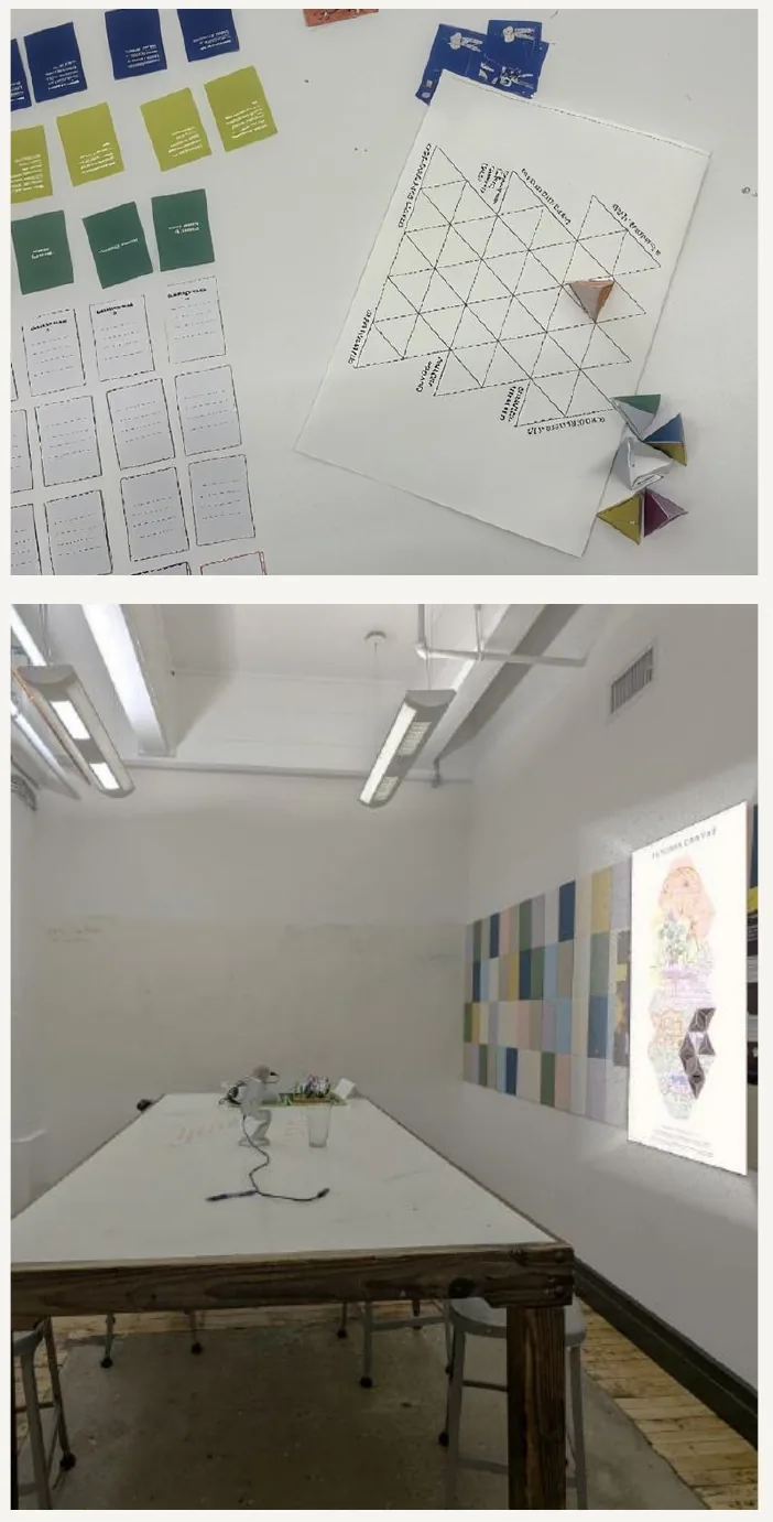 The futures canvas prototype mounted in PPL's studio